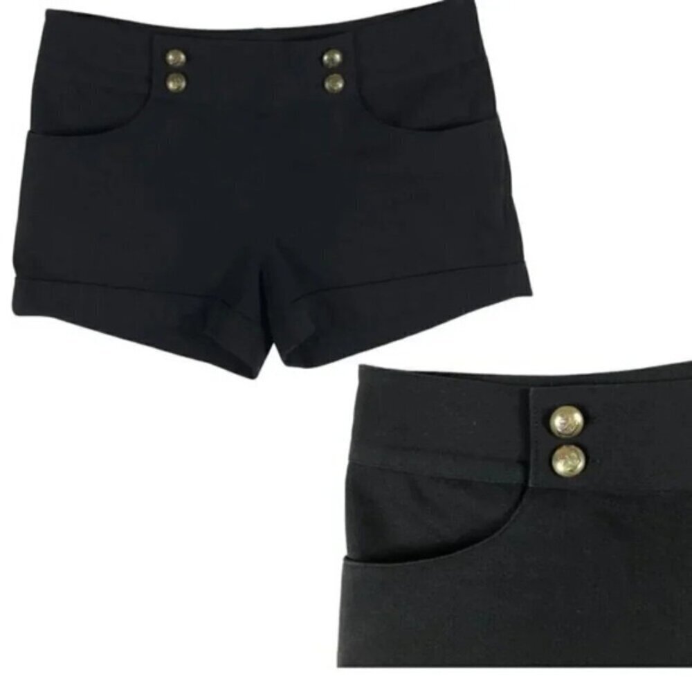 H&M Black Casual Nautical Shorts Size 8 - Picture 2 of 11